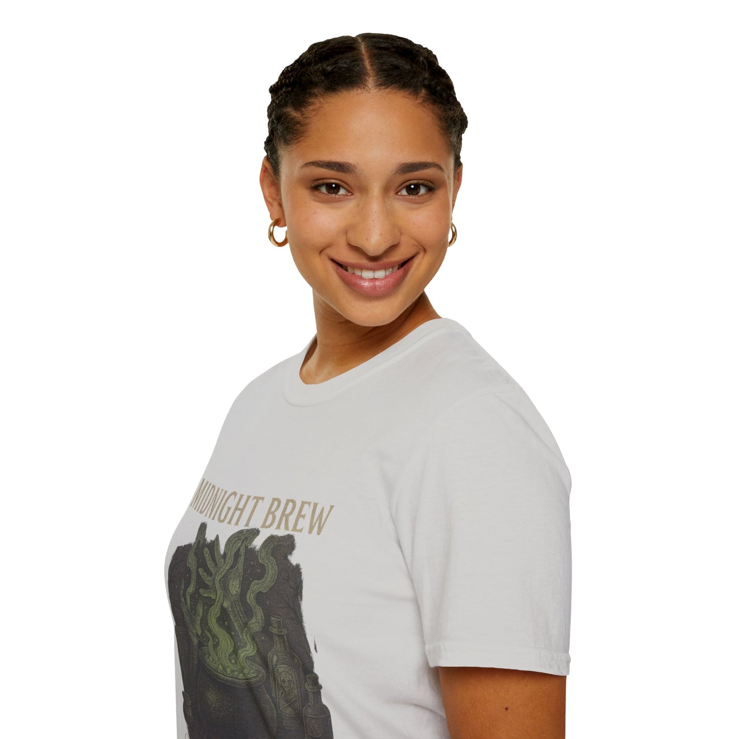 Midnight Brew Unisex T-Shirt, Witchy Tee, Halloween Apparel, Casual Wear, Fun Gift, Cozy Essentials