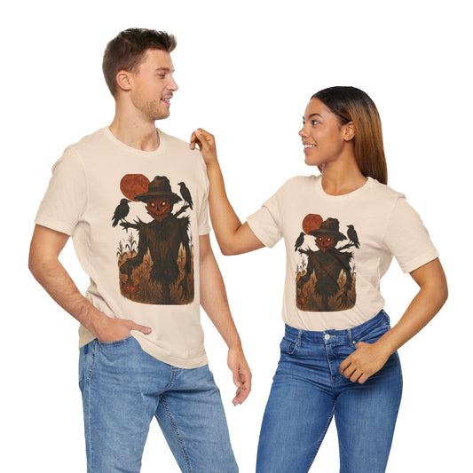 Spooky Scarecrow Graphic Tee | Unisex Halloween Shirt, Fall Fashion, Halloween Costume Tee, Scary Tee, Gift for Horror Lovers