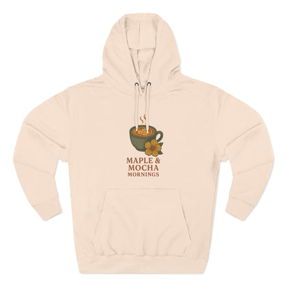 Cozy Maple & Mocha Fleece Hoodie, Perfect for Mornings, Autumn Fashion, Casualwear, Gift for Coffee Lovers
