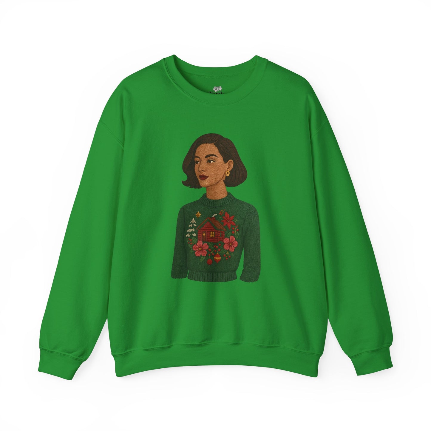 Cozy Holiday Floral Sweatshirt, Unisex Crewneck, Casual Gift, Winter Comfort, Christmas Apparel, Autumn Fashion, Everyday Style