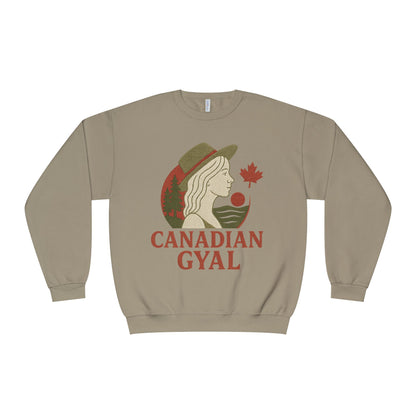 Canadian Gyal Sweatshirt, Cozy Crewneck for Fall, Perfect Gift for Canadians, Great for Thanksgiving, Casual Wear