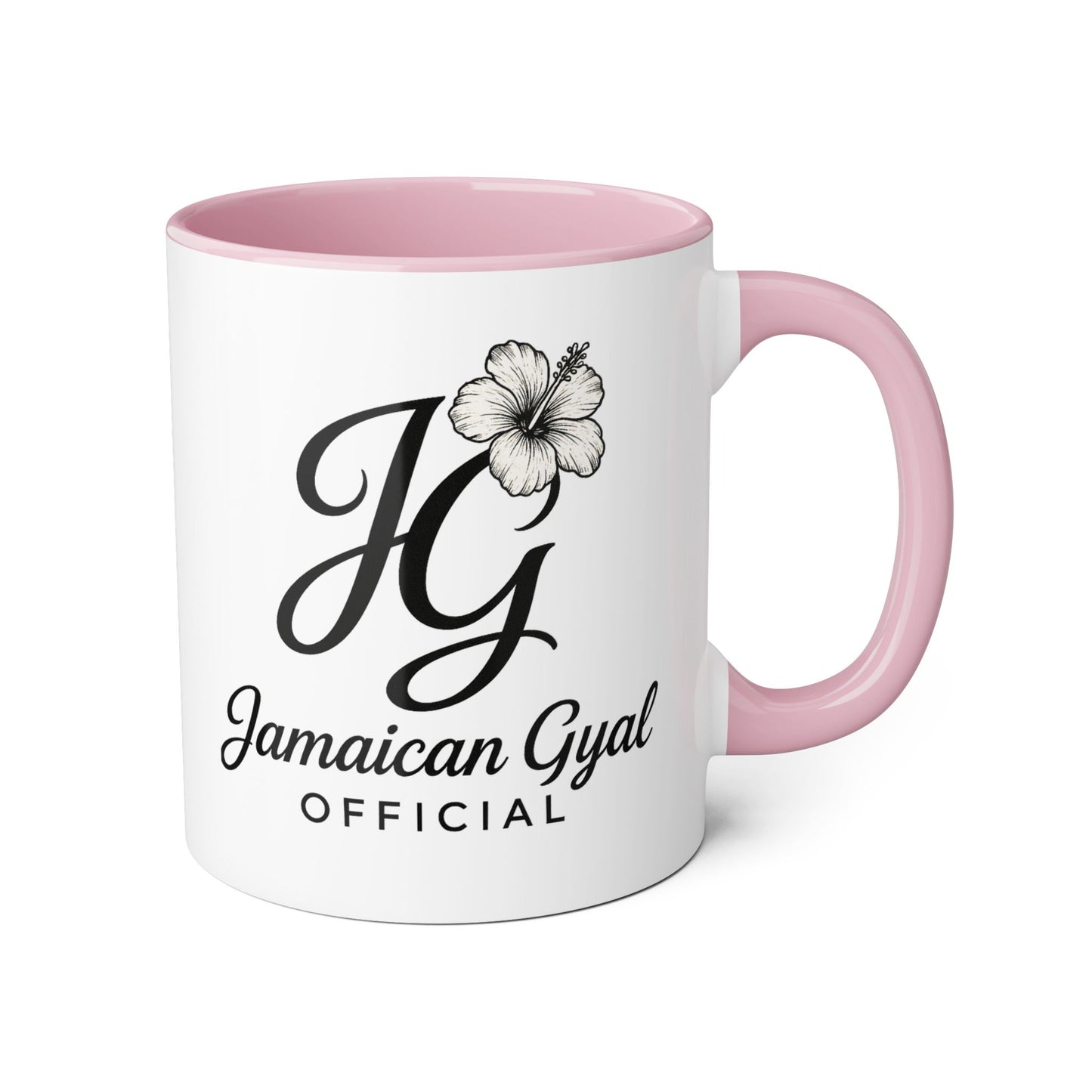 Jamaican Gyal Accent Mug, 11oz Coffee Cup, Floral Design, Gift for Her, Caribbean Culture, Tea Mug, Unique Drinkware
