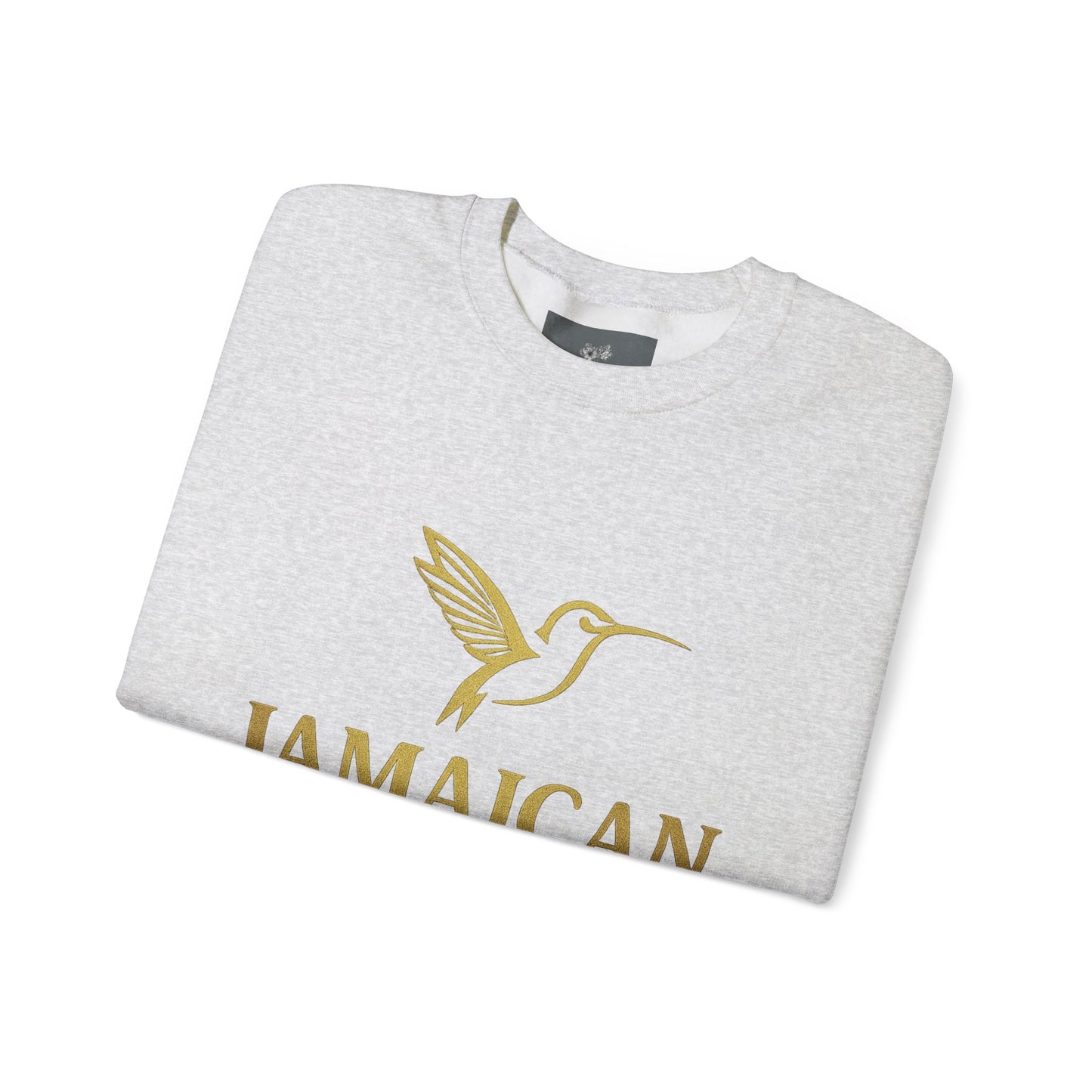 Jamaican Gyal Crewneck Sweatshirt — Gold Hummingbird Graphic