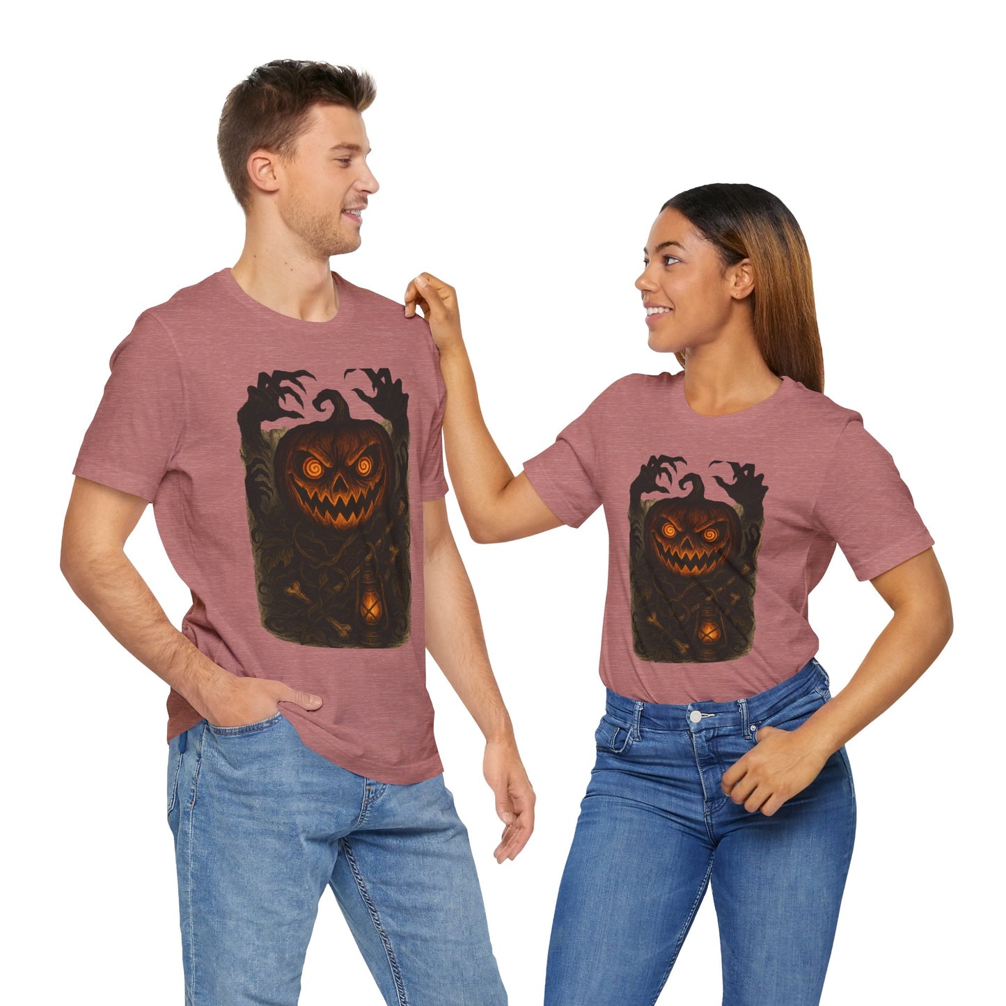 Halloween Pumpkin Tee, Unisex Jersey Short Sleeve Shirt, Fall Festival Apparel, Spooky T-Shirt, Trick or Treat Gift, Autumn Vibes