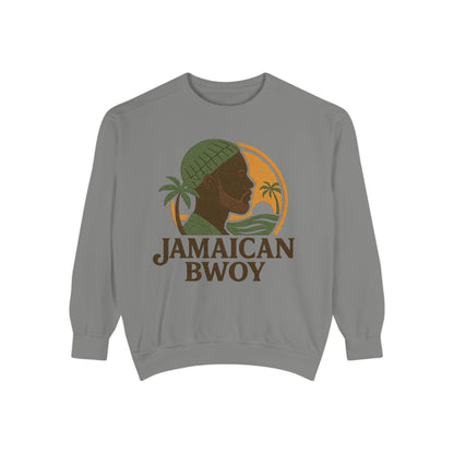 Jamaican Bwoy Sweatshirt, Cozy Unisex Pullover, Streetwear Style, Perfect Gift for Reggae Lovers, Summer Vibes Apparel, Gift for Him/Her