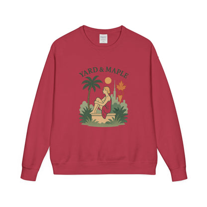 Yard & Maple Crewneck Sweatshirt, Cozy Sweatshirt, Unisex Apparel, Casual Wear, Summer Vibes, Gift for Him or Her