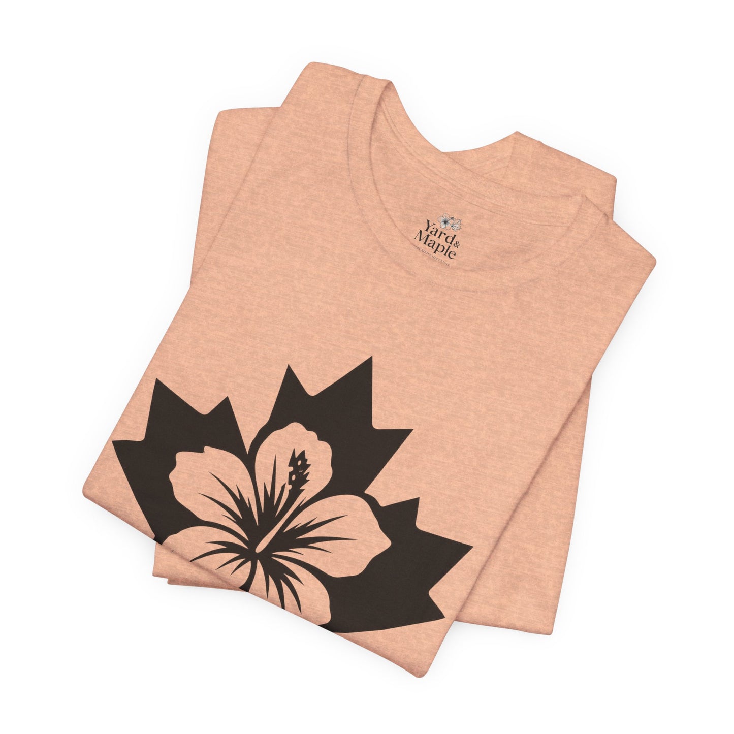 Maple Leaf Hibiscus Tee – Canadian Tropical Floral T-Shirt