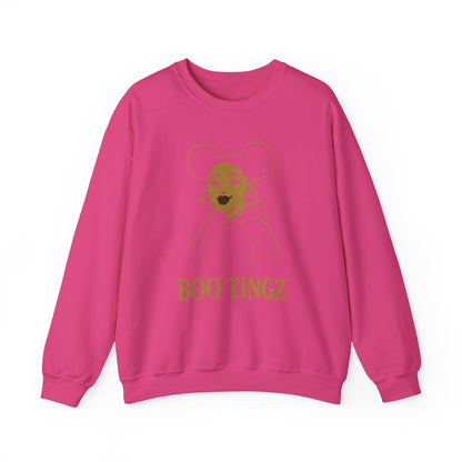 Boo Tingz Crewneck Sweatshirt - Cozy Unisex Gift, Casual Wear, Halloween Outfit, Everyday Comfort, Trendy Streetwear