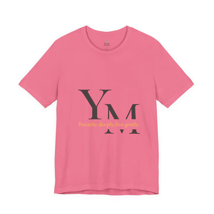 Unisex Inspirational Quote Tee - Breathe Deeply, Relaxed Fit Shirt for Mindfulness, Yoga, Gifts for Her & Him, Casual Wear, Everyday Comfort