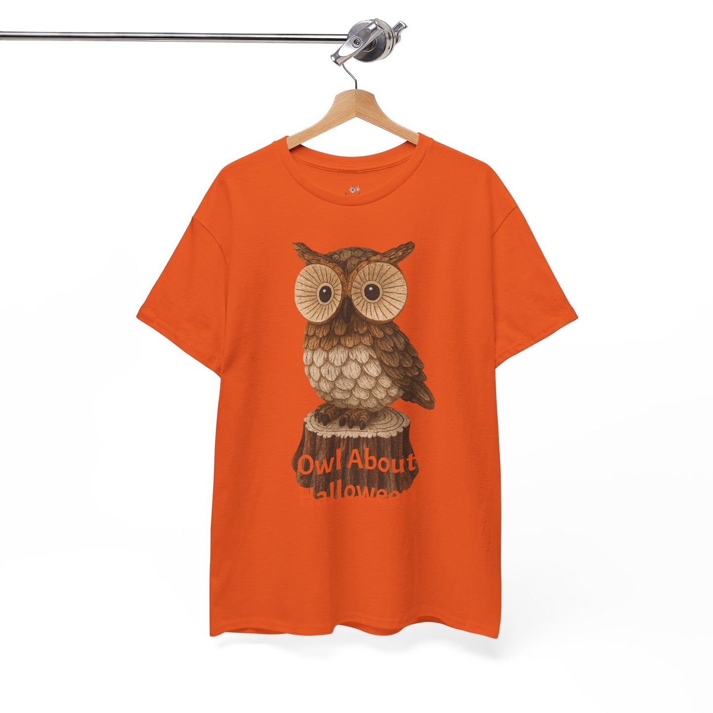 Halloween Owl Tee, Perfect for Fall Celebrations, Unisex Cotton Shirt, Cute Gift for Owl Lovers, Halloween Party Apparel, Fun Autumn Wear
