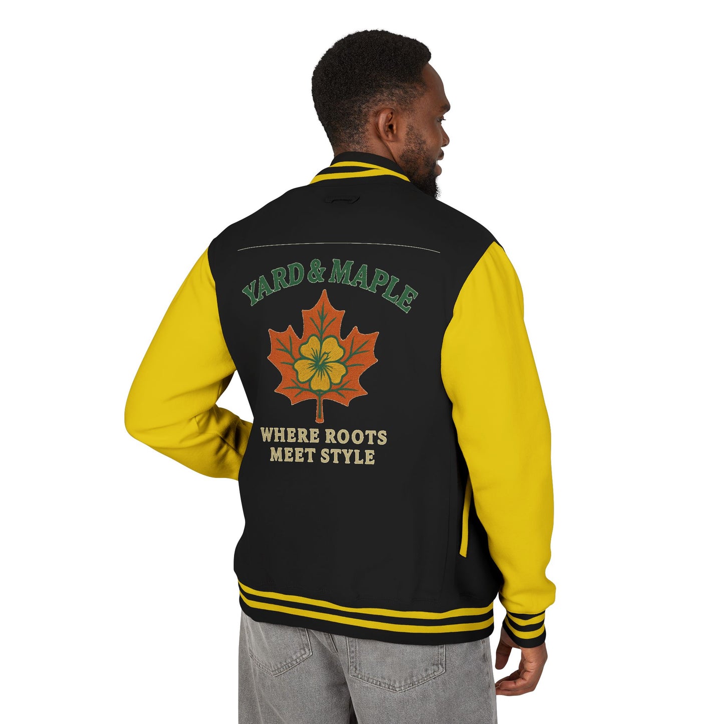 Unisex Heavyweight Letterman Jacket with Oak Leaf Design, Stylish Sports Jacket, Gift for College Students, Casual Attire, Fall [...]
