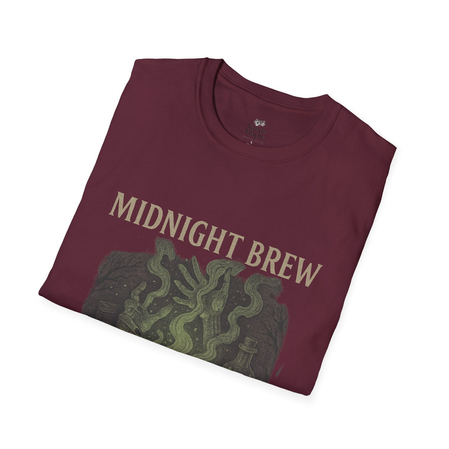 Midnight Brew Unisex T-Shirt, Witchy Tee, Halloween Apparel, Casual Wear, Fun Gift, Cozy Essentials
