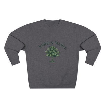 Cozy Unisex Crewneck Sweatshirt with Yard & Maple Design, Gift for Nature Lovers, Fall Fashion, Eco-Friendly Apparel, Casual Wear