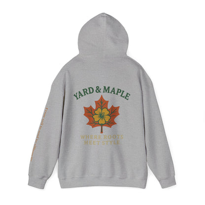 Maple Leaf & Hibiscus Hoodie, Cozy Fall Sweatshirt, Unisex Pullover for Nature Lovers, Perfect Gift for Thanksgiving, Unique Casual Wear