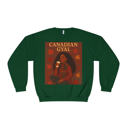 Canadian Gyal Sweatshirt, Cozy Fall Crewneck, Canada Pride Apparel, Autumn Casual Wear, Unisex Gift for Her