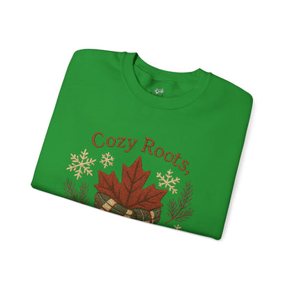 Cozy Roots Crewneck Sweatshirt: Warm Hearts Gift, Fall Fashion, Winter Apparel, Unisex Sweatshirt, Holiday Sweater