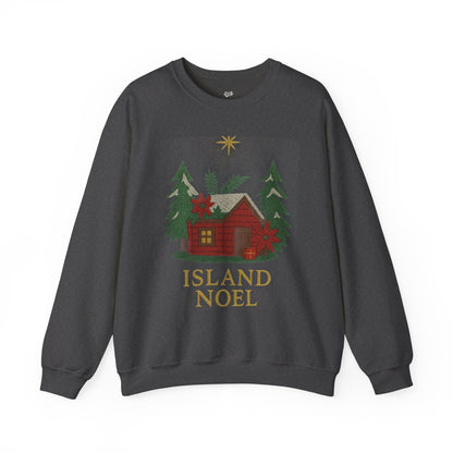 Cozy Holiday Sweatshirt - Island Noel Design, Unisex Christmas Crewneck, Winter Apparel, Gift for Him/Her, Seasonal Fashion