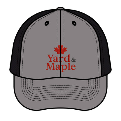 Retro Trucker Hat with Yard & Maple Design | Stylish Outdoor Cap, Perfect Gift for Nature Lovers, Trendy Fashion Accessory, Summer Essential