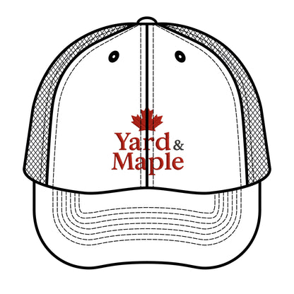 Retro Trucker Hat with Yard & Maple Design | Stylish Outdoor Cap, Perfect Gift for Nature Lovers, Trendy Fashion Accessory, Summer Essential