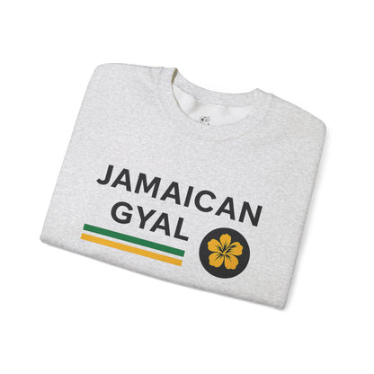 Jamaican Gyal Crewneck Sweatshirt – Reggae Flag Floral Graphic