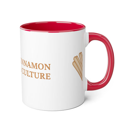 Cinnamon & Culture Accent Mug, Cozy Coffee Cup, 11oz Gift for Tea Lovers, Kitchen Decor, Warm Drink Mug, Unique Beverageware