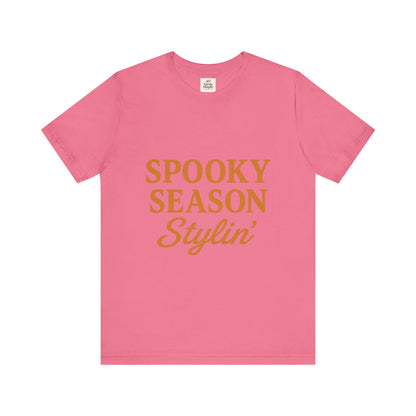 Spooky Season Stylin' Unisex Tee, Halloween Shirt, Autumn Apparel, Fall Outfit, Party Wear, Casual Top
