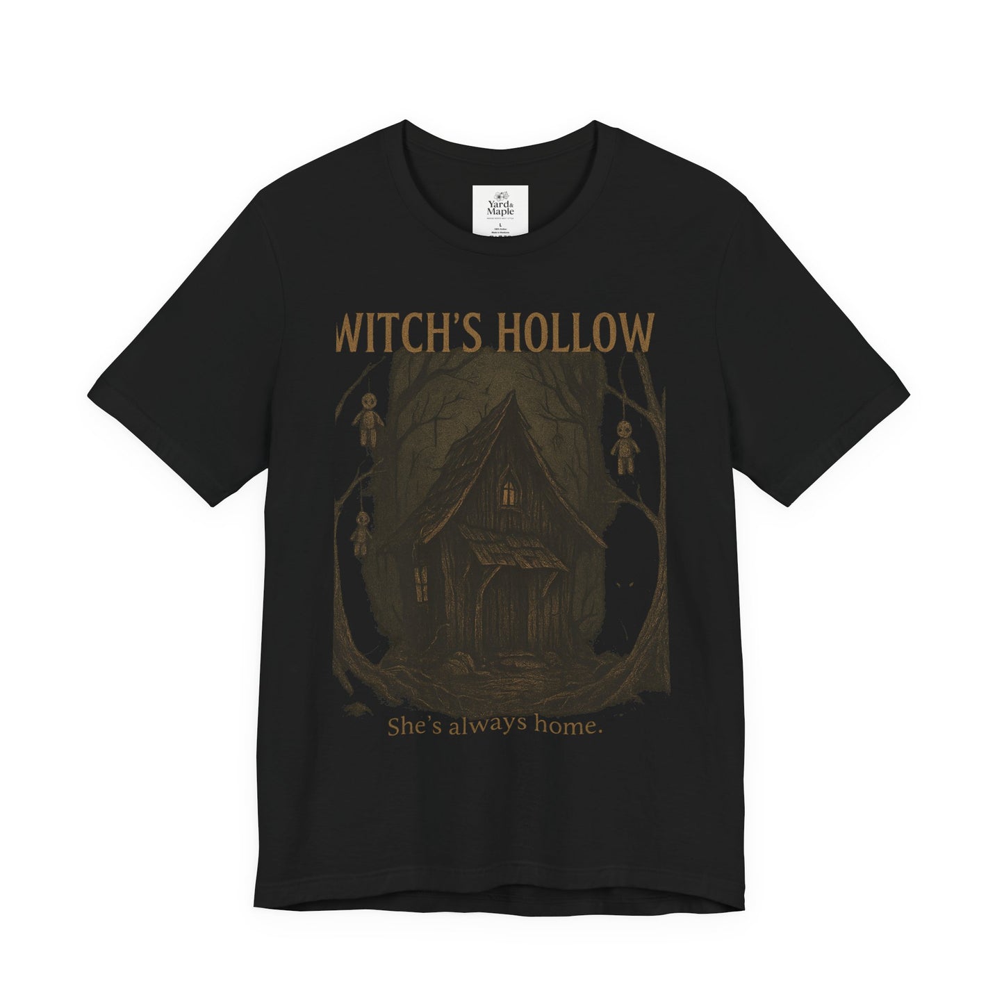 Witch's Hollow Tee, Fall Fashion, Halloween Apparel, Spooky Shirt, Gift for Witches, Unisex Graphic Tee, Cozy Autumn Wear