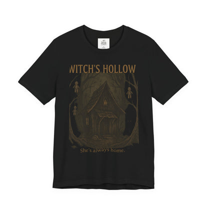 Witch's Hollow Tee, Fall Fashion, Halloween Apparel, Spooky Shirt, Gift for Witches, Unisex Graphic Tee, Cozy Autumn Wear