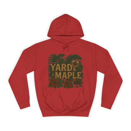 Cozy Unisex College Hoodie - Yard & Maple, Casual Wear, Student Gift, Outdoor Activity Sweater, Fall Fashion