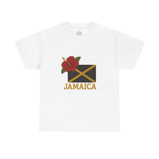 Jamaican Paradise Unisex Heavy Cotton Tee, Travel Souvenir Shirt, Summer Vibe Fashion, Gift for Island Lovers, Independence Day Apparel