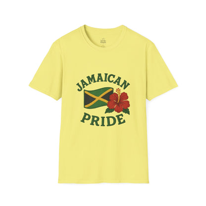 Jamaican Pride T-Shirt, Unisex Softstyle Tee, Tropical Vacation Shirt, Caribbean Pride Apparel, Festival and Celebration Wear