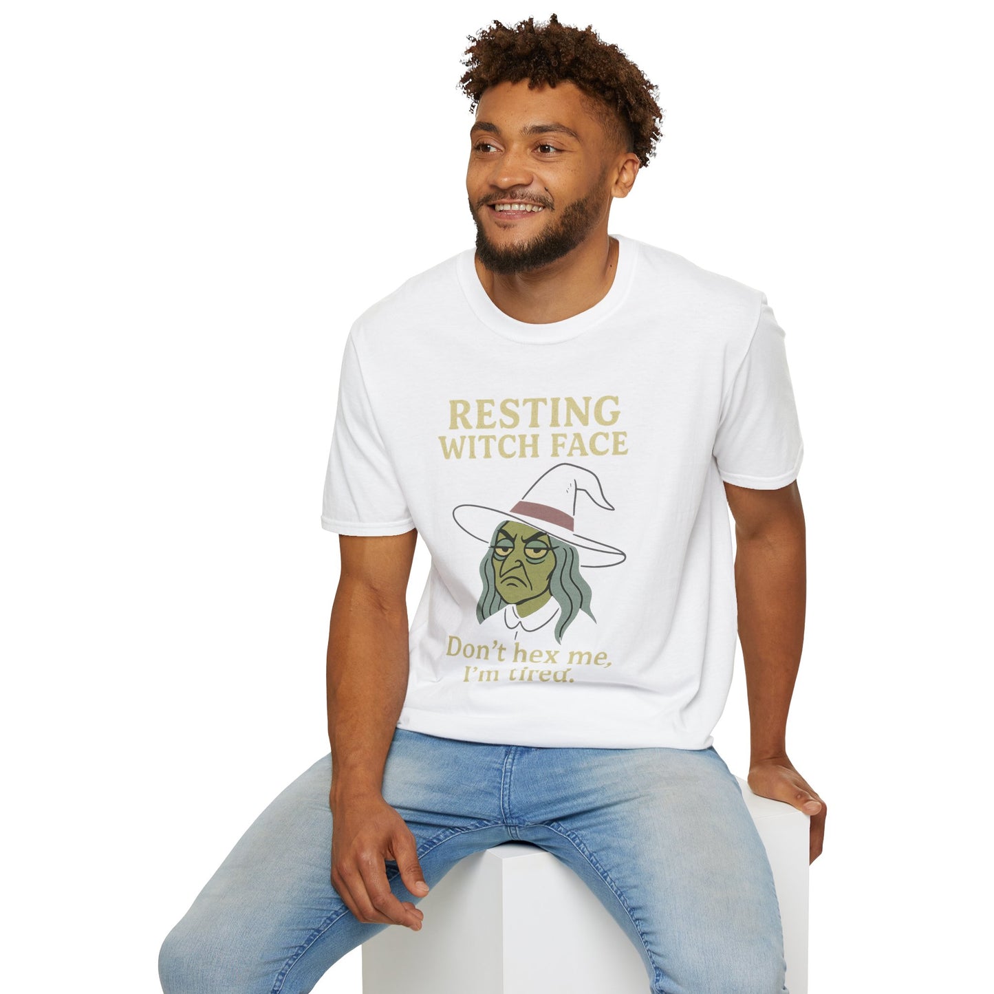 Resting Witch Face Unisex T-Shirt, Halloween Tee, Funny Witch Shirt, Gift for Her, Cute Casual Top, Spooky Season Apparel