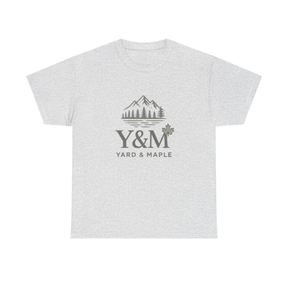 Nature-Inspired Unisex Heavy Cotton Tee, Casual Graphic T-Shirt, Outdoor Adventure Top, Gift for Nature Lovers, Hiking Apparel, Y&M Design