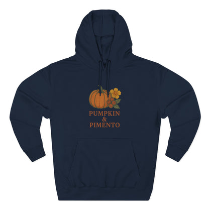Pumpkin & Pimento Fleece Hoodie | Cozy Fall Sweater, Autumn Fashion, Comfortable Casual Wear, Gift for Pumpkin Lovers, Halloween Apparel