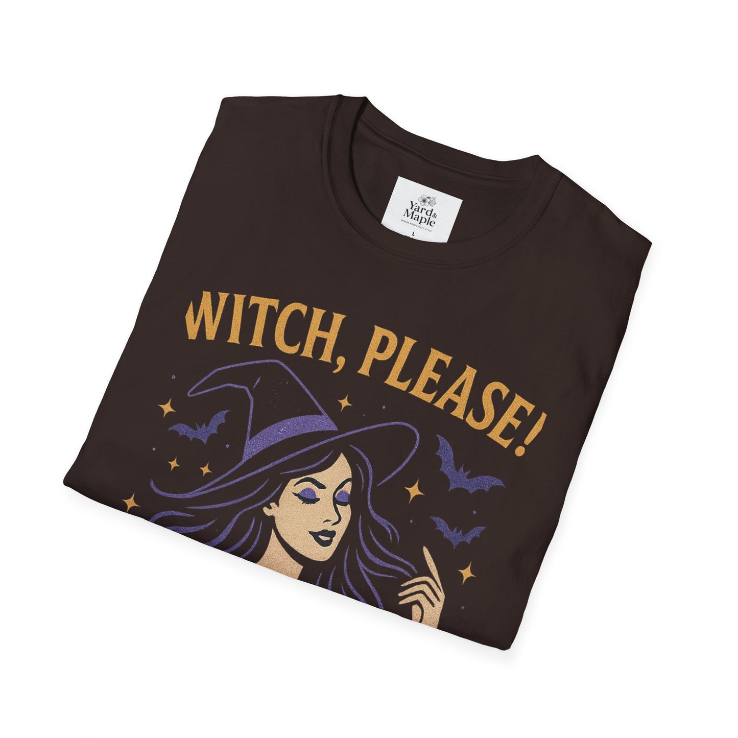 Witch Please Glam T-Shirt, Halloween Costume, Celestial T-Shirt, Gift for Her, Witchy Vibes, Boho Tee, Spooky Season Wear