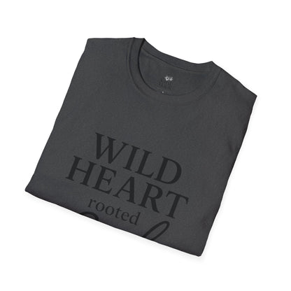 Wild Heart Unisex Softstyle T-Shirt | Inspirational Tee, Gift for Nature Lovers, Casual Wear, Birthday Gift, Boho Style