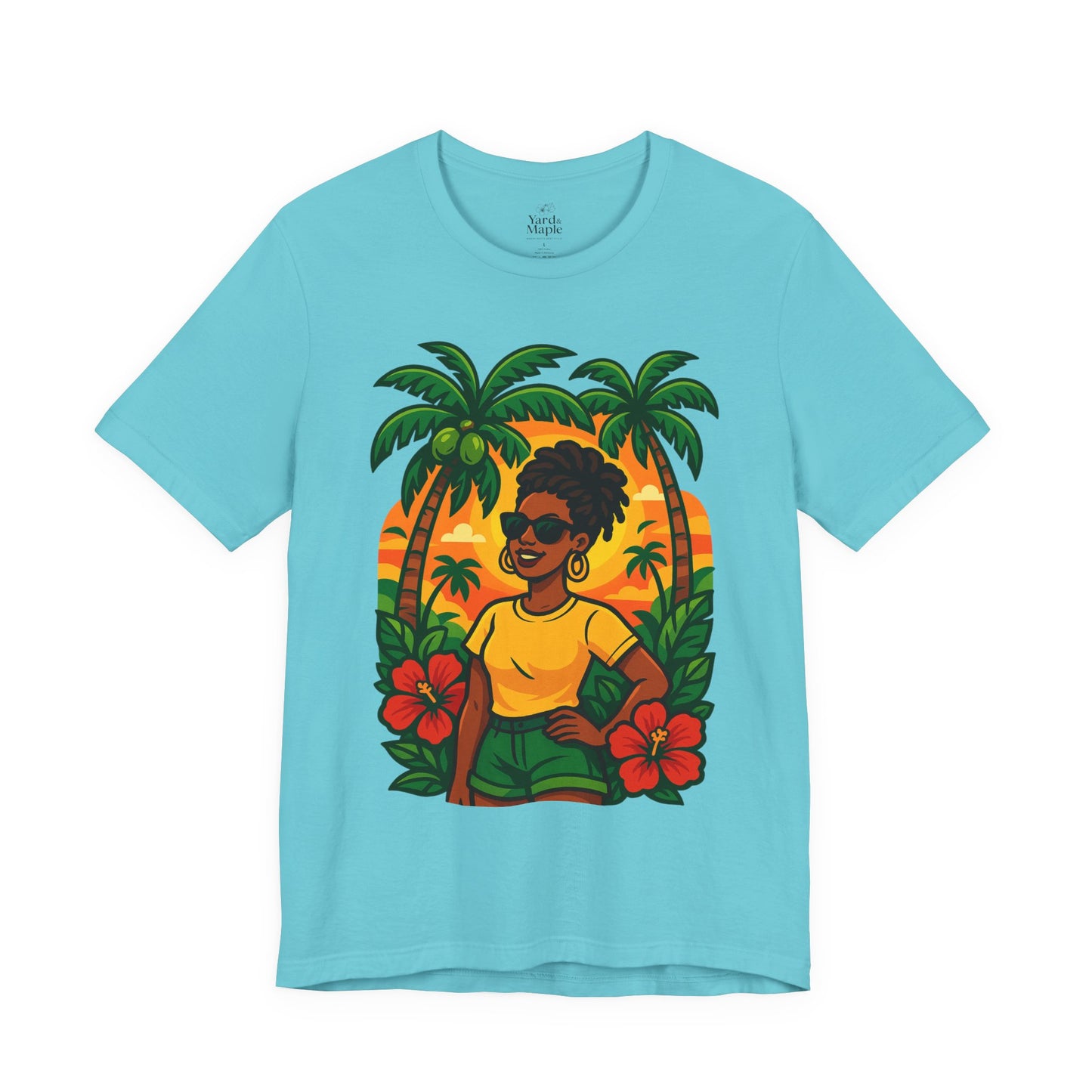 Tropical Sunset Tee - Beach Vibes, Summer Fashion, Vacation Apparel, Gift for Her, Cute Graphic Shirt