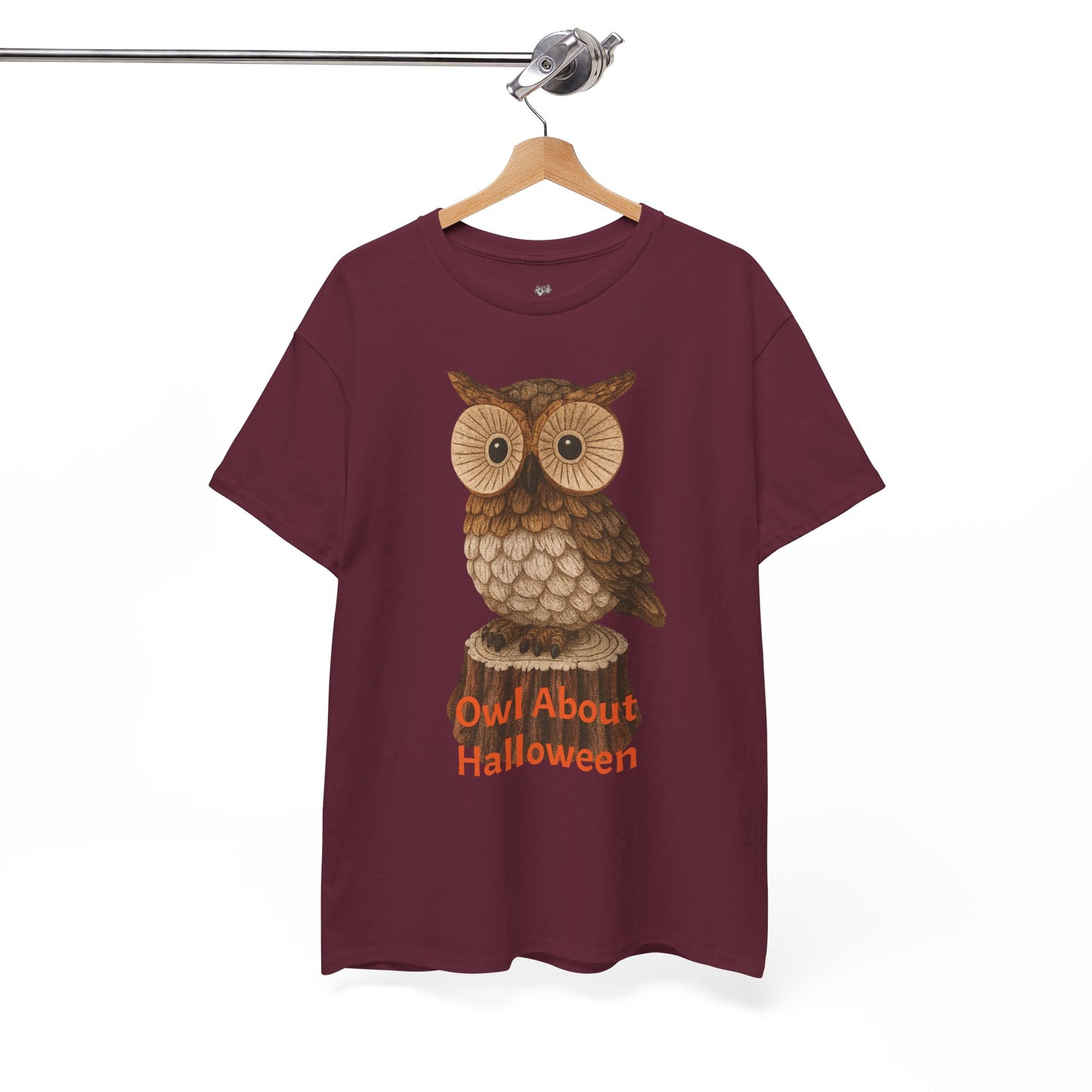 Halloween Owl Tee, Perfect for Fall Celebrations, Unisex Cotton Shirt, Cute Gift for Owl Lovers, Halloween Party Apparel, Fun Autumn Wear