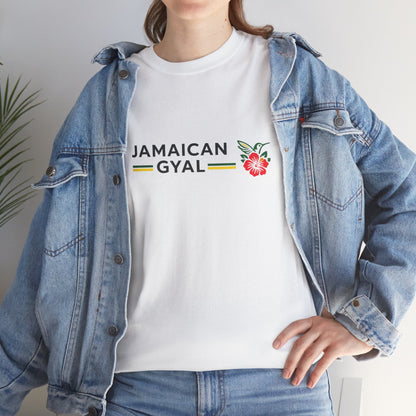 Jamaican Gyal Floral Tee - Caribbean Pride Graphic T-Shirt