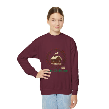 Christmas Youth Crewneck Sweatshirt, Holiday Gift, Cozy Winter Sweater, Festive Christmas Apparel, Toddler Sweatshirt