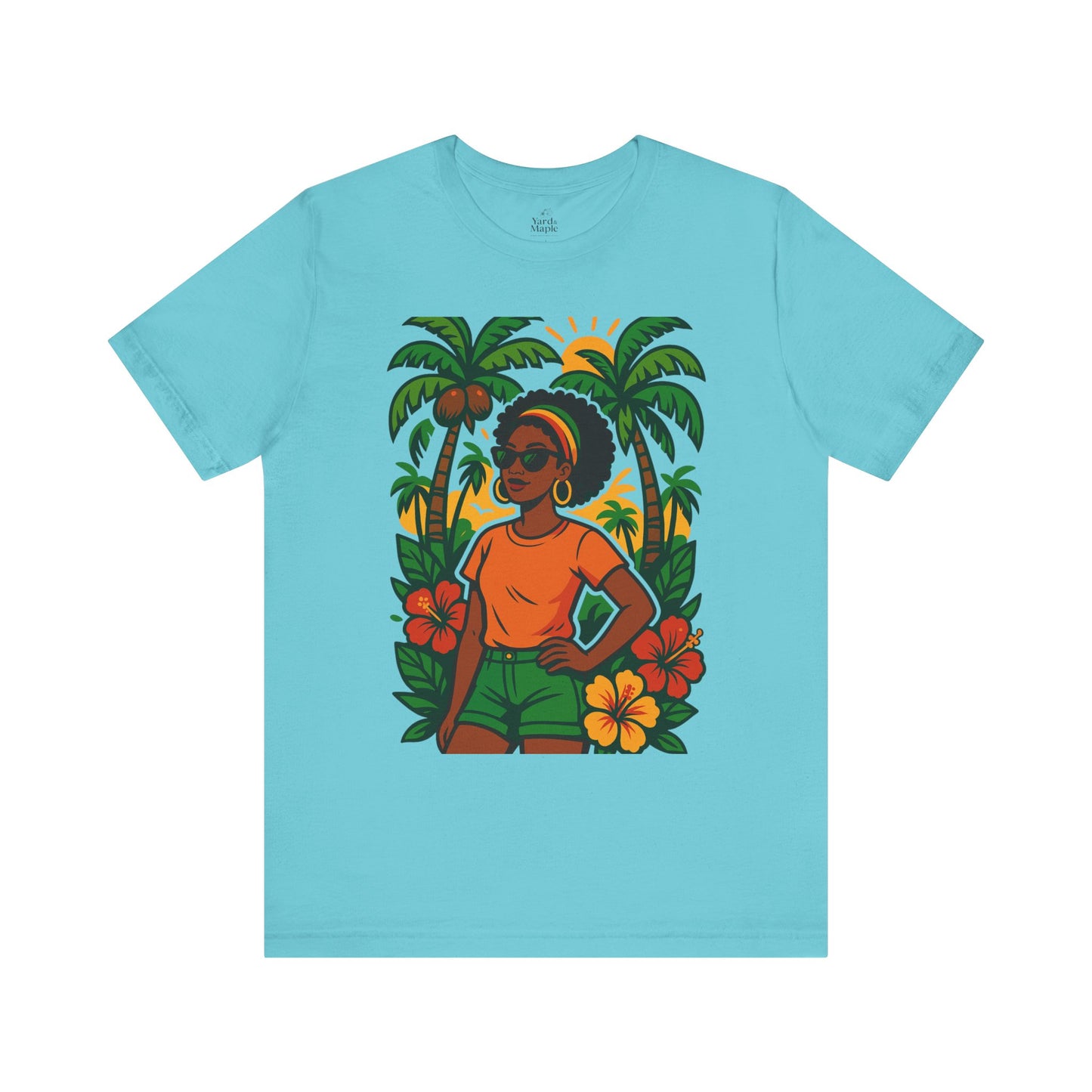 Tropical Vibe Tee, Summer Shirt, Vacation Outfit, Beach Lover Gift, Festival Wear, Floral Graphic T-Shirt