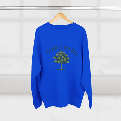 Cozy Unisex Crewneck Sweatshirt with Yard & Maple Design, Gift for Nature Lovers, Fall Fashion, Eco-Friendly Apparel, Casual Wear