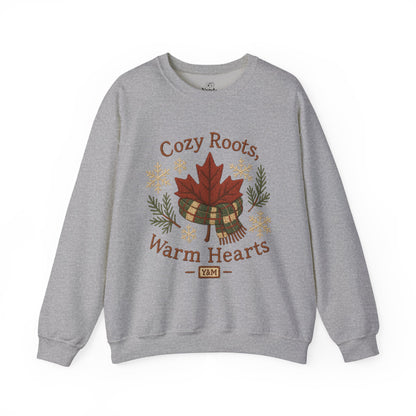 Cozy Roots Crewneck Sweatshirt: Warm Hearts Gift, Fall Fashion, Winter Apparel, Unisex Sweatshirt, Holiday Sweater