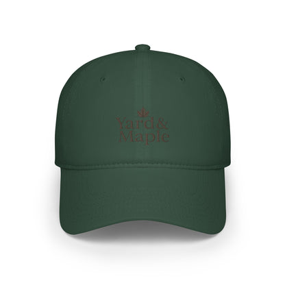 Trendy Low Profile Baseball Cap, Casual Hat, Outdoor Cap, Gift for Him/Her, Summer Accessory, Yard & Maple Design