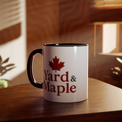Maple Leaf Accent Mug, Cozy Coffee Cup for Fall, Unique Gift for Thanksgiving, Perfect for Canadians, Seasonal Drinkware