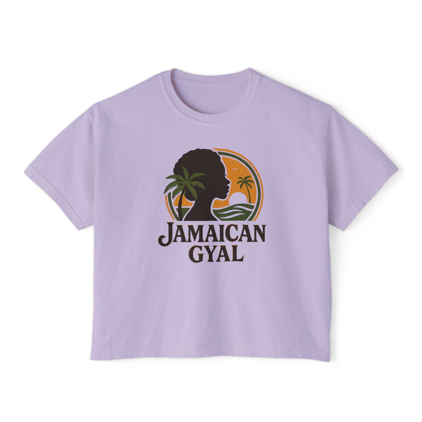 Jamaican Gyal Women's Boxy Tee - Retro Style T-Shirt, Casual Wear, Summer Top, Gift for Her, Vacation Essential