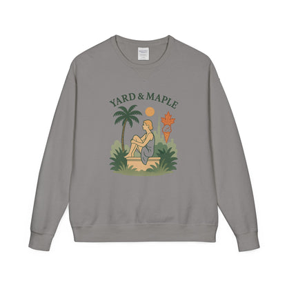 Yard & Maple Crewneck Sweatshirt, Cozy Sweatshirt, Unisex Apparel, Casual Wear, Summer Vibes, Gift for Him or Her