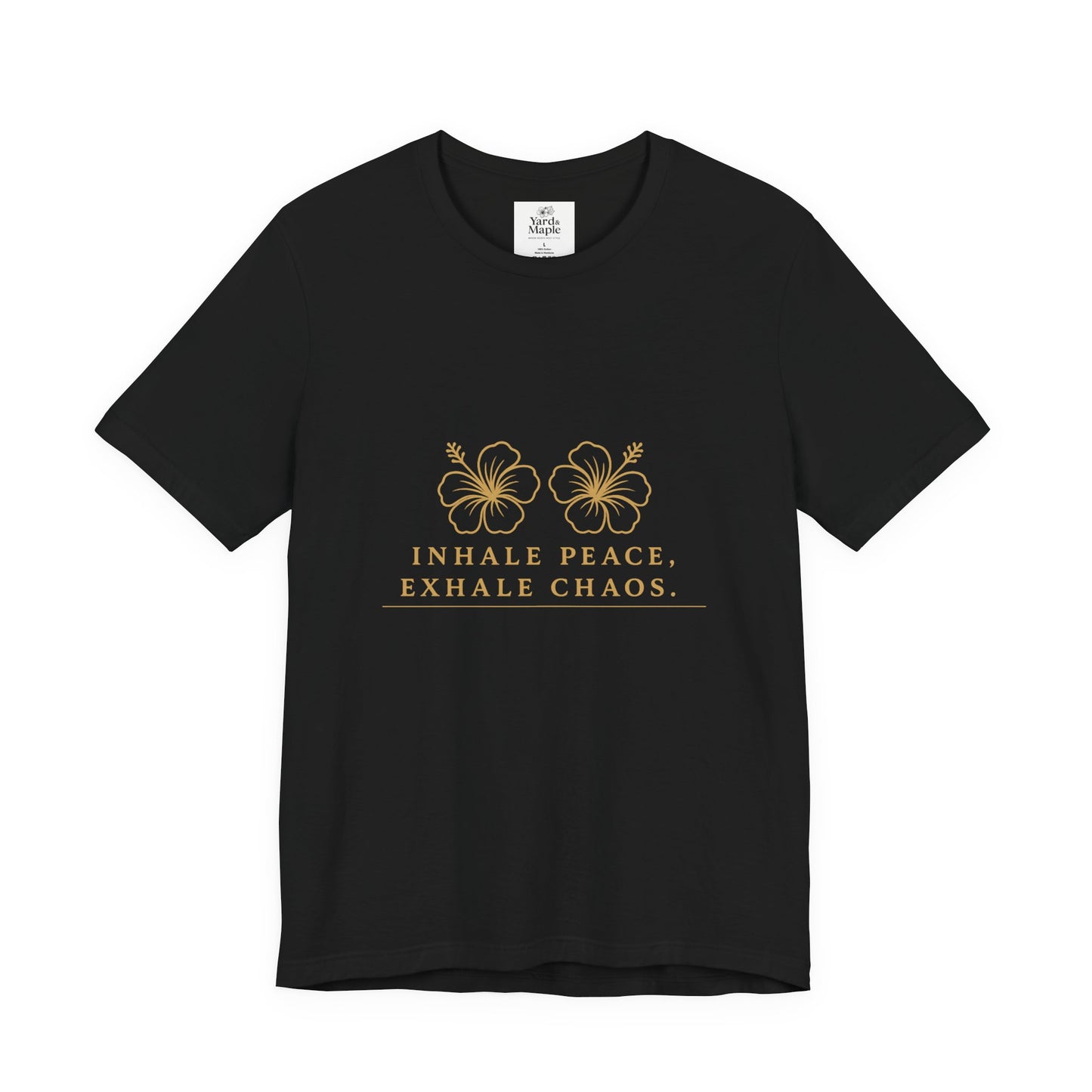 Peaceful Vibes Unisex Tee - Inhale Peace, Exhale Chaos Shirt, Relaxation T-Shirt, Meditation Top, Mindfulness Apparel