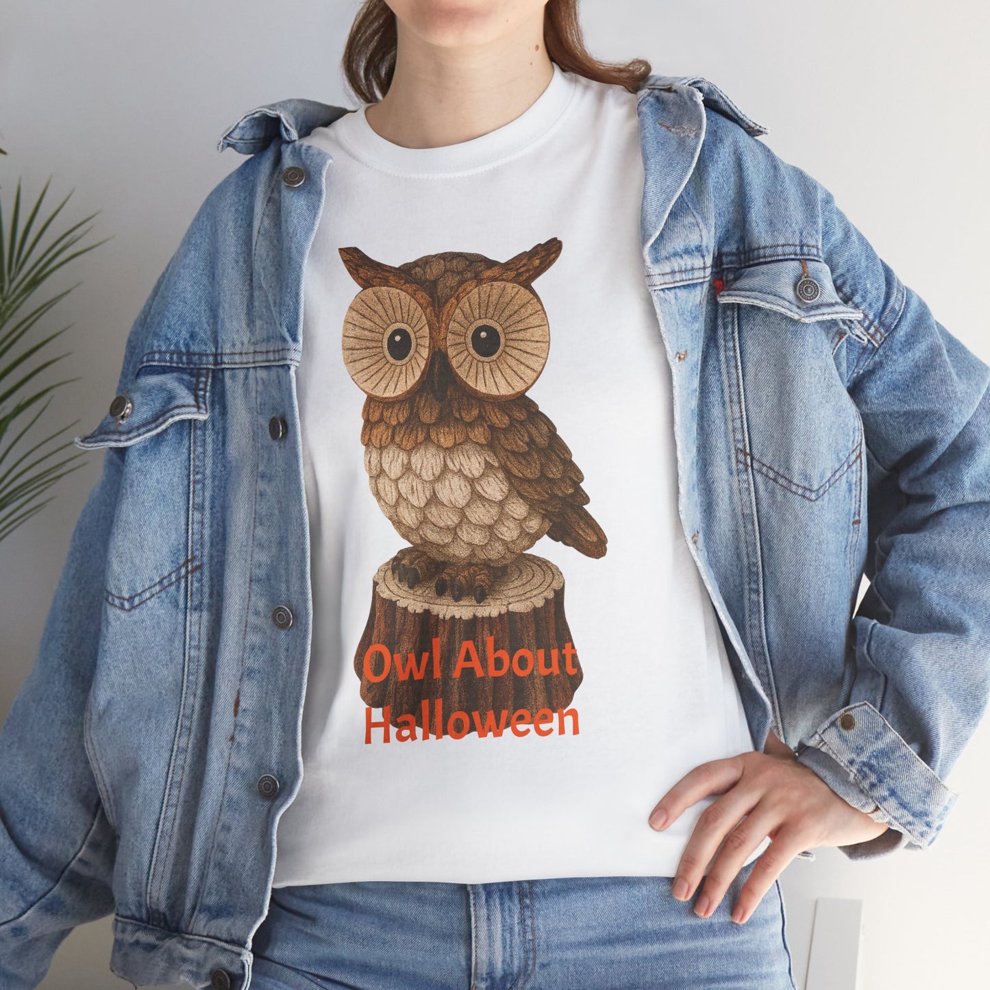 Halloween Owl Tee, Perfect for Fall Celebrations, Unisex Cotton Shirt, Cute Gift for Owl Lovers, Halloween Party Apparel, Fun Autumn Wear