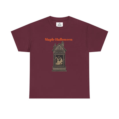 Halloween Graphic Tee, Spooky Season Shirt, Maple Halloween T-Shirt, Unisex Cotton Tee, Fall Fashion Top, Holiday Gift